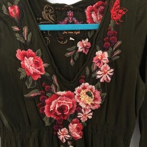 JW Los Angeles Olive Green Dress, Size Medium